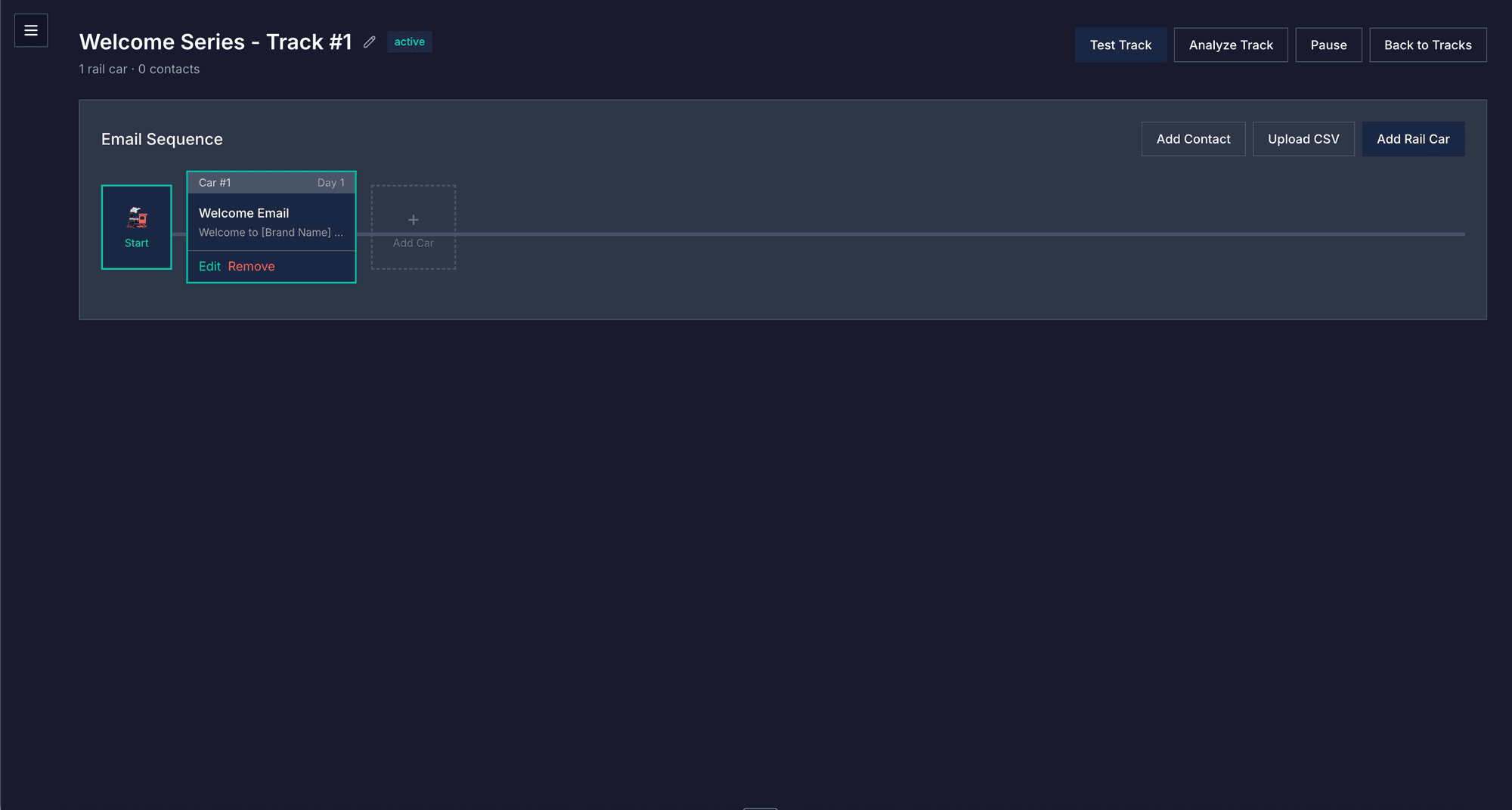 Track Editor - Build email sequences visually